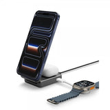 Spigen Essential 2-i-1 Vikbar Laddningsstation MagSafe Qi2 25W