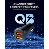 Spigen Essential Billaddare 30W 2xUSB-A Svart