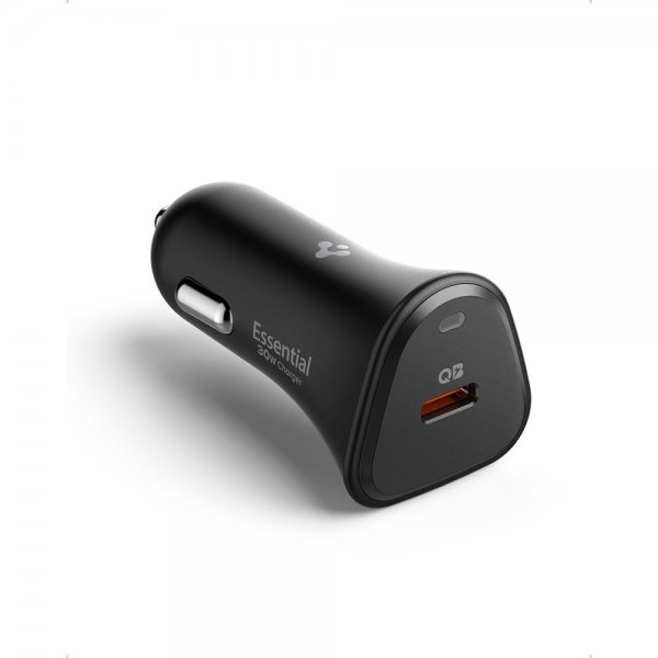 Spigen Essential Billaddare 30W USB-C Svart