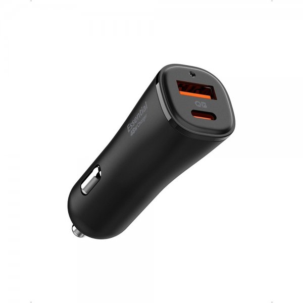 Spigen Essential Billaddare 48W 1xUSB-C 1xUSB-A Svart