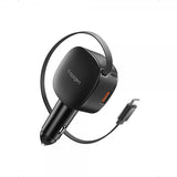 Spigen Essential Billaddare med inbyggd Kabel 60W Svart