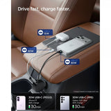 Spigen Essential Billaddare med inbyggd Kabel 60W Svart