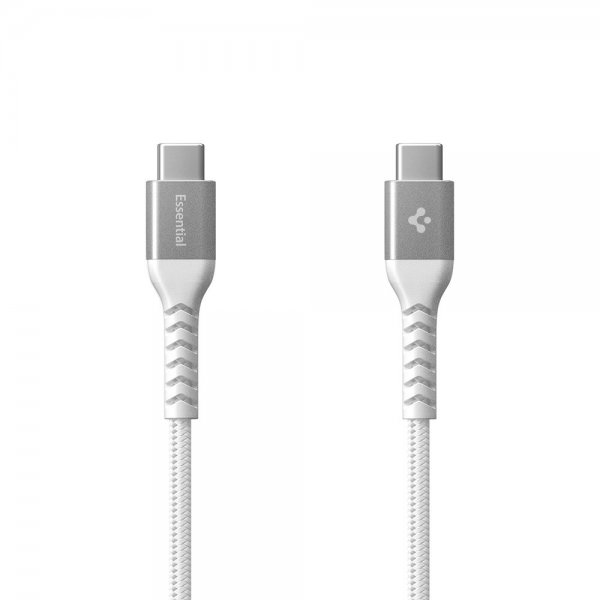 Spigen Essential Kabel Fabric USB-C/USB-C 100W 1m Vit
