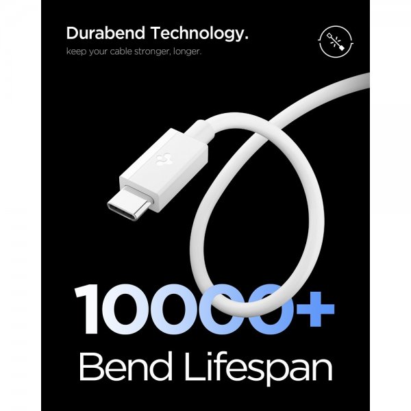 Spigen Essential Kabel USB-A till USB-C 60W 1m Vit