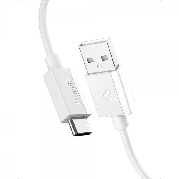 Spigen Essential Kabel USB-A till USB-C 60W 2m Vit