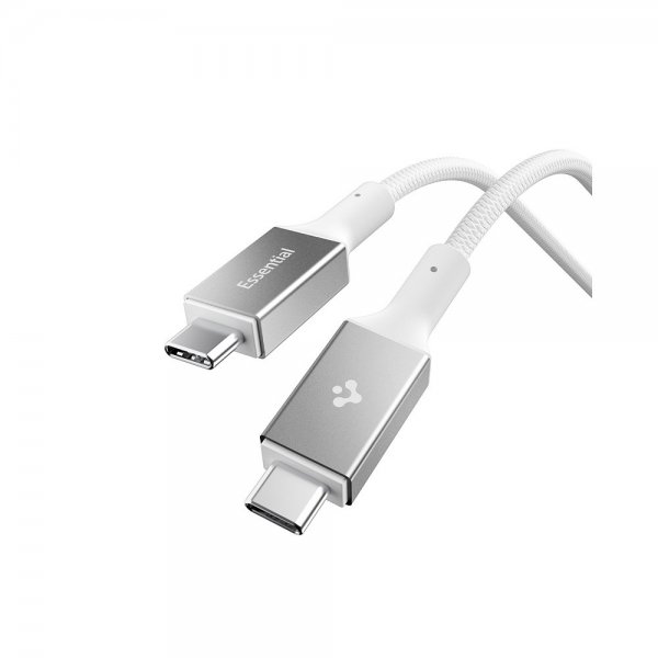 Spigen Essential Kabel USB-C till USB-C 100W 1m Vit