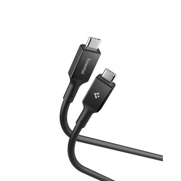 Spigen Essential Kabel USB-C till USB-C 100W 2m Svart