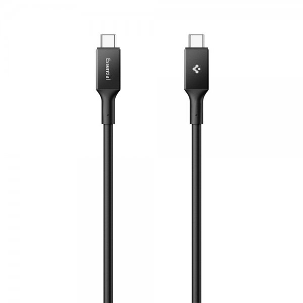 Spigen Essential Kabel USB-C till USB-C 100W 2m Svart