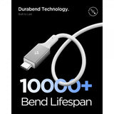 Spigen Essential Kabel USB-C till USB-C 100W 2m Vit
