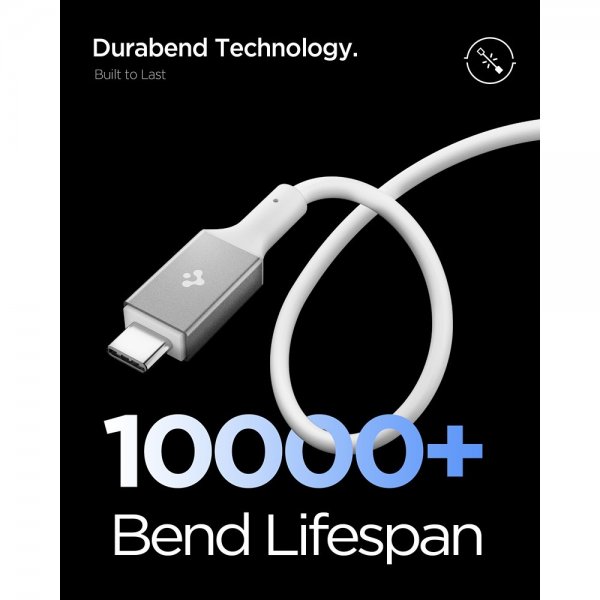 Spigen Essential Kabel USB-C till USB-C 240W 1.2m Vit