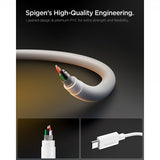 Spigen Essential Kabel USB-C till USB-C 60W 2m Vit