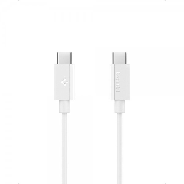Spigen Essential Kabel USB-C till USB-C 60W 2m Vit