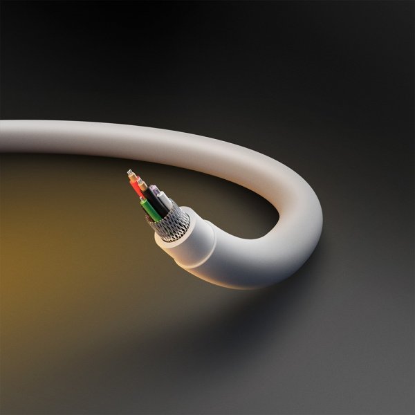 Spigen Essential Kabel USB-C till USB-C 60W 2m Vit