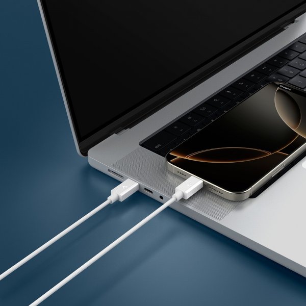 Spigen Essential Kabel USB-C till USB-C 60W 2m Vit