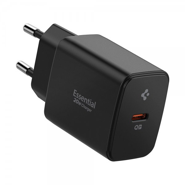 Spigen Essential Laddare 20W USB-C Svart