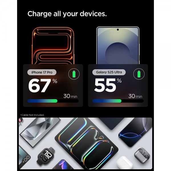 Spigen Essential Laddare 30W USB-C Svart