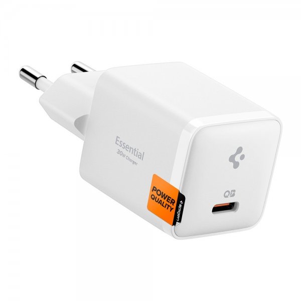 Spigen Essential Mobilladdare 30W USB-C Vit