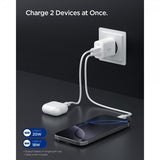 Spigen Essential Laddare USB-C/USB-A 20W Vit