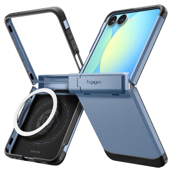 Spigen Samsung Galaxy Z Flip 7 Skal Tough Armor Pro MagFit Sierra Blue