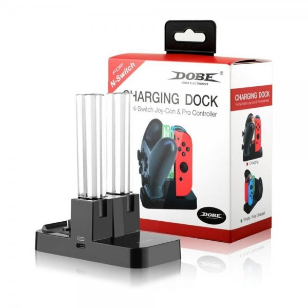 Dobe Laddstation med LED för Nintendo Switch Joy-Con
