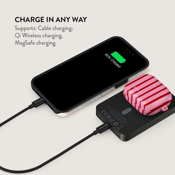 Burga Powerbank MagSafe 5000 mAh Favorite Bikini Metallgrå