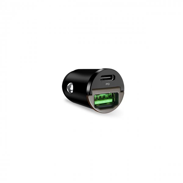Puro Billaddare Bullet 30W USB-C/USB-A Svart