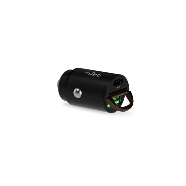 Puro Billaddare Bullet 30W USB-C/USB-A Svart