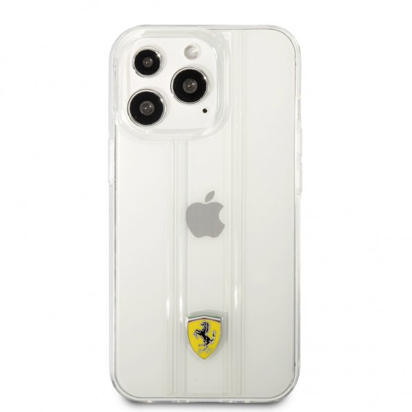 Ferrari iPhone 13 Pro Skal 3D Stripes Transparent