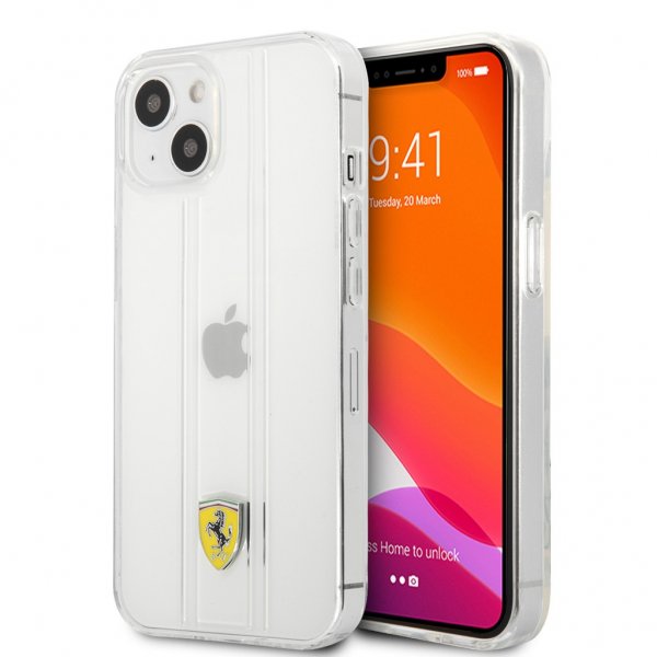 Ferrari iPhone 13 Skal 3D Stripes Transparent