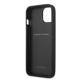 Ferrari iPhone 13 Skal Carbon Effect Metal Logo Vertical Stripe Svart