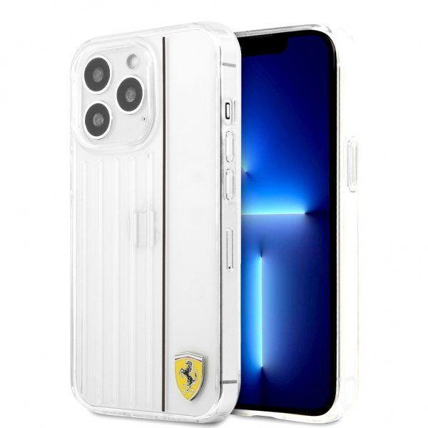 Ferrari iPhone 13 Pro Skal 3D Lines Svart Transparent