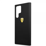 Ferrari Samsung Galaxy S22 Ultra Skal Metal Logo Svart