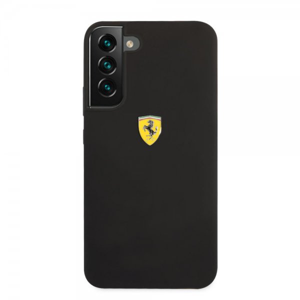 Ferrari Samsung Galaxy S22 Plus Skal Metal Logo Svart