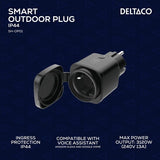 Deltaco Smart Home Fjärrströmbrytare för utomhusbruk WiFi IP44
