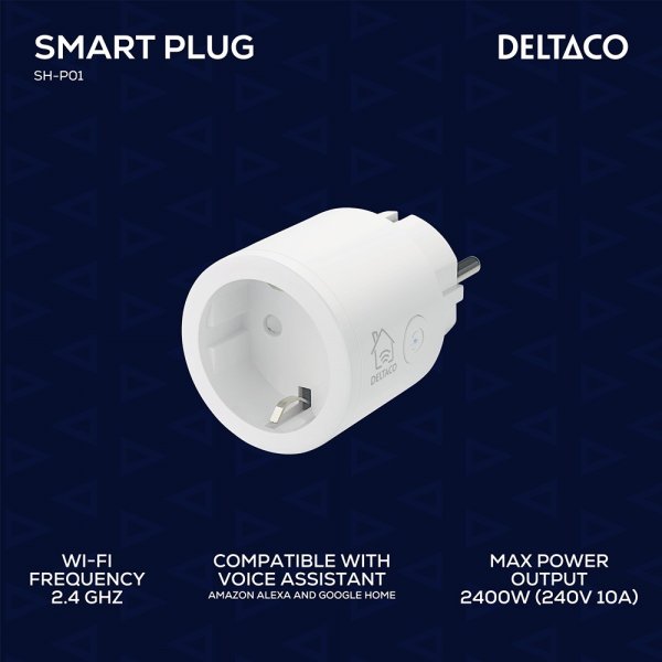 Deltaco Smart Home Fjärrströmbrytare Smart Plug WiFi