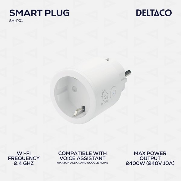 Deltaco Smart Home Fjärrströmbrytare Smart Plug WiFi