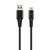 Xqisit Flätad Kabel USB-A till Micro-USB 1m Svart