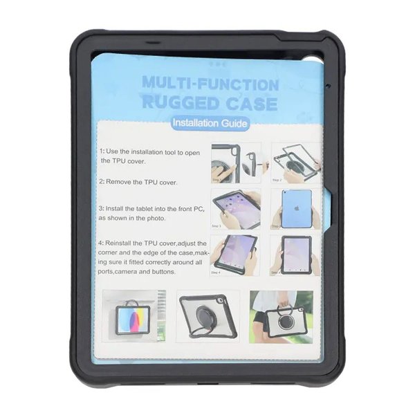 iPad 10.9 (gen 10)/iPad 11 (A16) Skal med Stativ Svart
