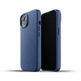 Mujjo iPhone 13 Skal Full Leather Case Monaco Blue