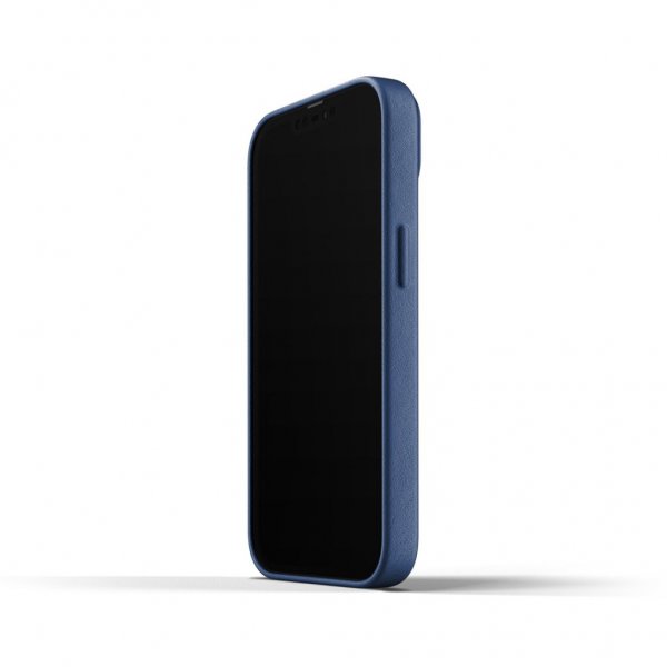 Mujjo iPhone 13 Skal Full Leather Case Monaco Blue