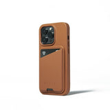Mujjo MagSafe Korthållare Full Leather Magnetic Wallet Dark Tan