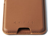 Mujjo MagSafe Korthållare Full Leather Magnetic Wallet Dark Tan