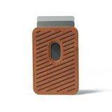 Mujjo MagSafe Korthållare Full Leather Magnetic Wallet Dark Tan