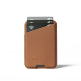 Mujjo MagSafe Korthållare Full Leather Magnetic Wallet Dark Tan