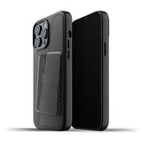Mujjo iPhone 13 Pro Max Skal Full Leather Wallet Case Svart