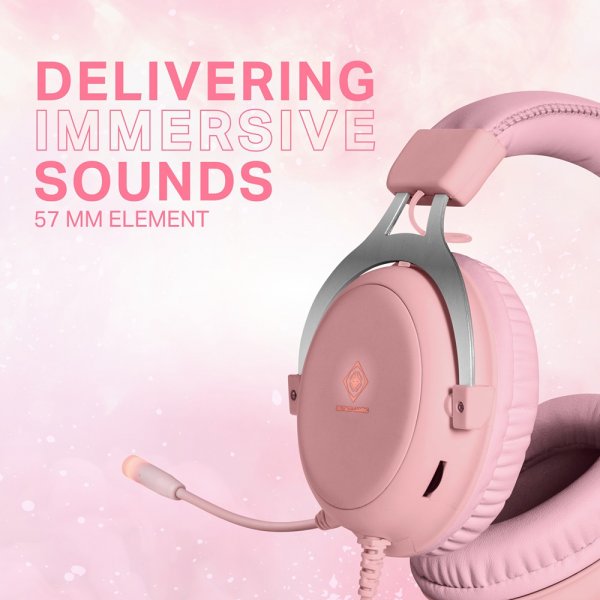 Deltaco Gaming PH85 Stereo Gamingheadset Rosa