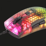 Deltaco Gaming DM310 Gaming Mus Semitransparent RGB Svart