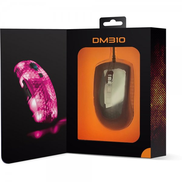Deltaco Gaming DM310 Gaming Mus Semitransparent RGB Svart