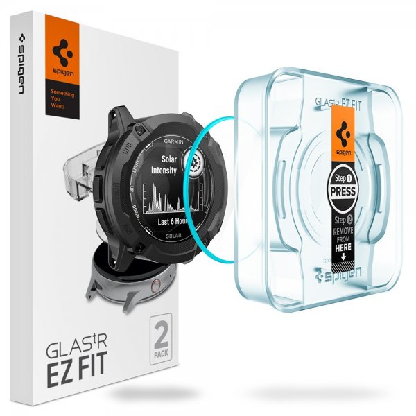 Spigen Garmin Instinct 2X Solar Skärmskydd GLAS.tR EZ Fit 2-pack