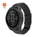 Fixed Garmin QuickFit 22mm Armband Titanium Strap Svart